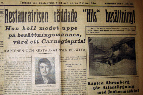 Västerviks-Tidningen den 21 januari 1929.