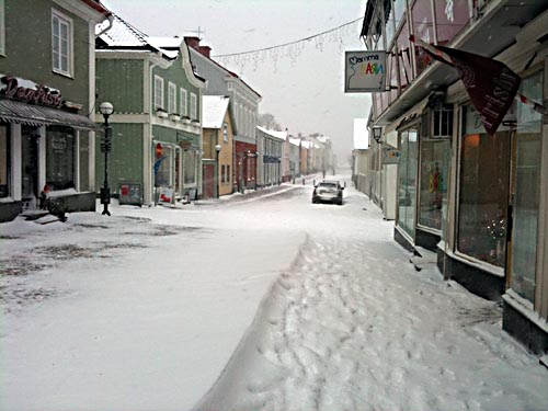 Så här är vi inte vana vid att se Rådhusgatan.