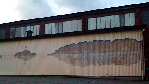 Väggmålning på södra sidan av Järnet.